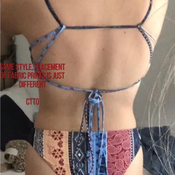 Zaful Floral Paisley Strappy Bikini Set - Picture 2 of 15